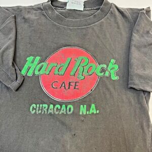Vintage Hard Rock Cafe T Shirt Curacao N.A. Single Stitch 90s Size S